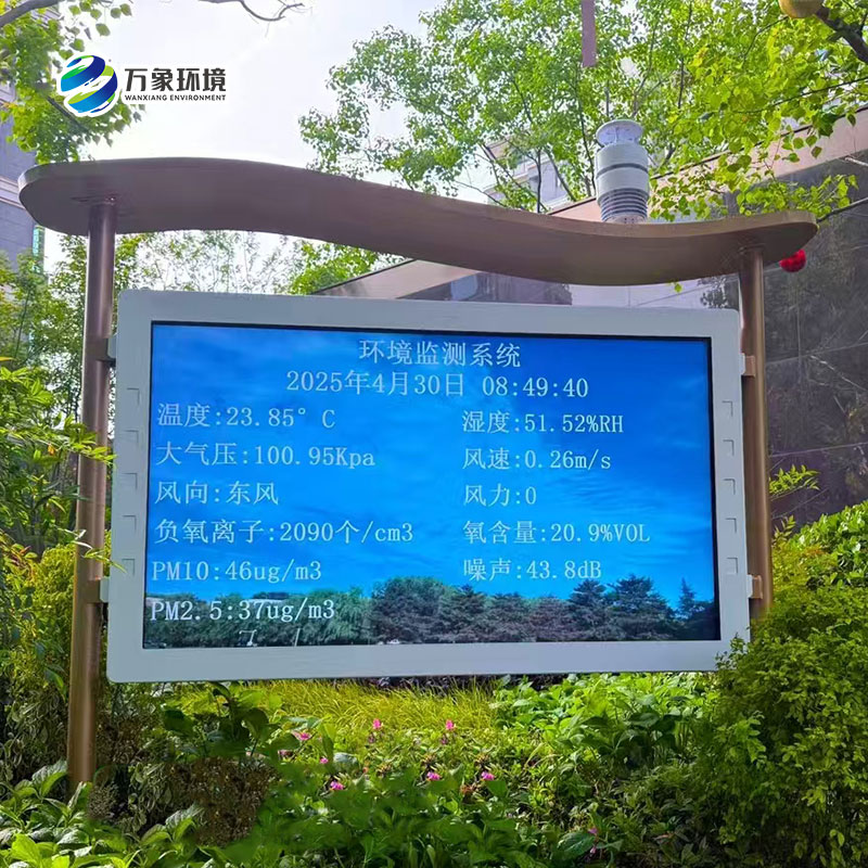 公園景區環境好壞，一體化全彩屏負氧離子監測站來告訴你！
